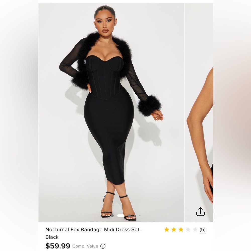 Black Fashion Nova bandage dress